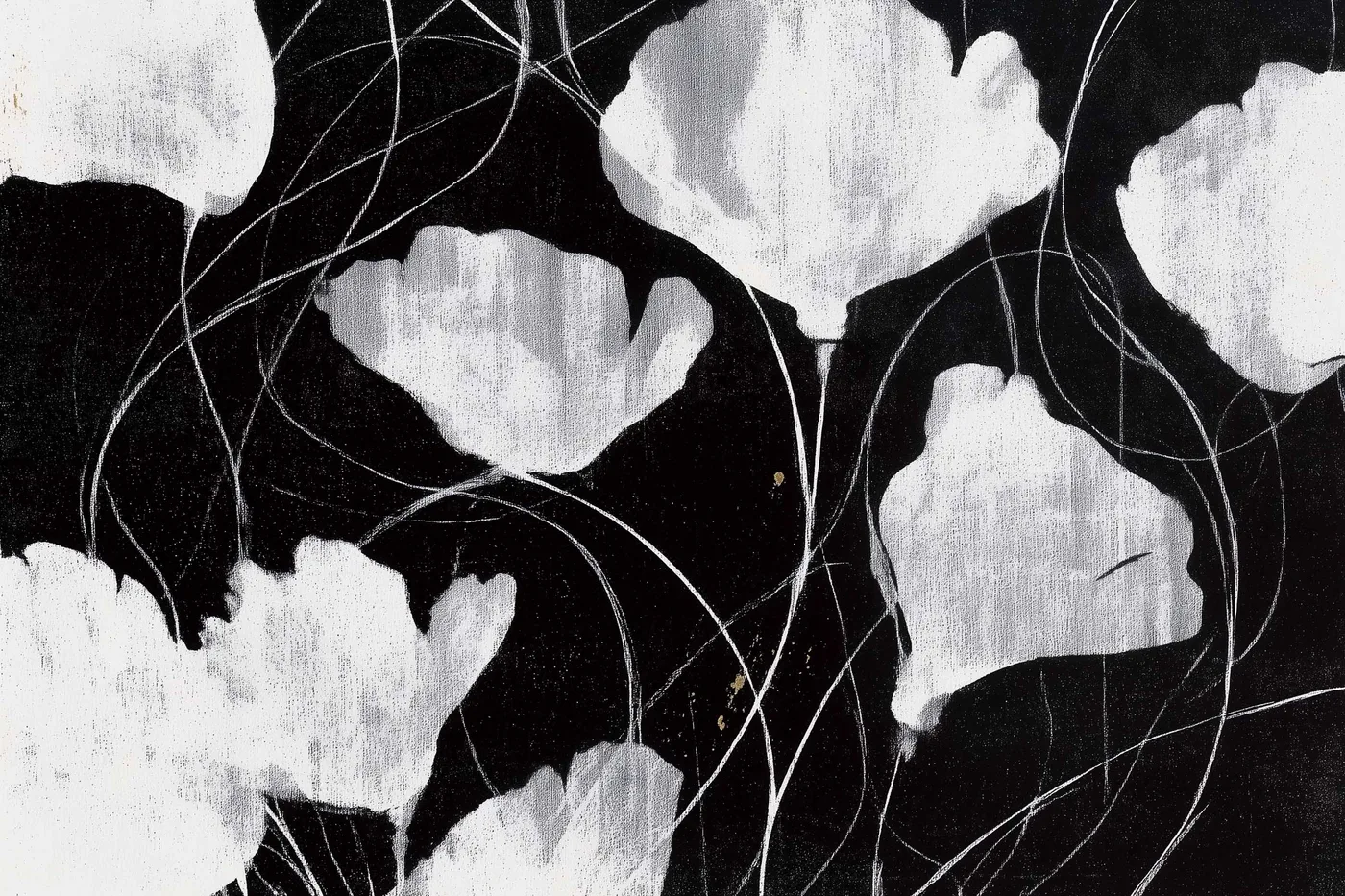 Abstract Wildflower Lines — Black and White Floral & Botanical artwork