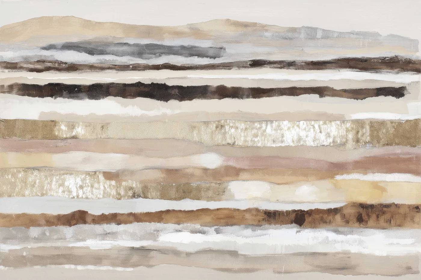 Torn Stripe Abstract — Soft Neutrals Abstract artwork